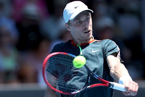 Denis Shapovalov at the 2024 Men's ASB Classic - Getty Images