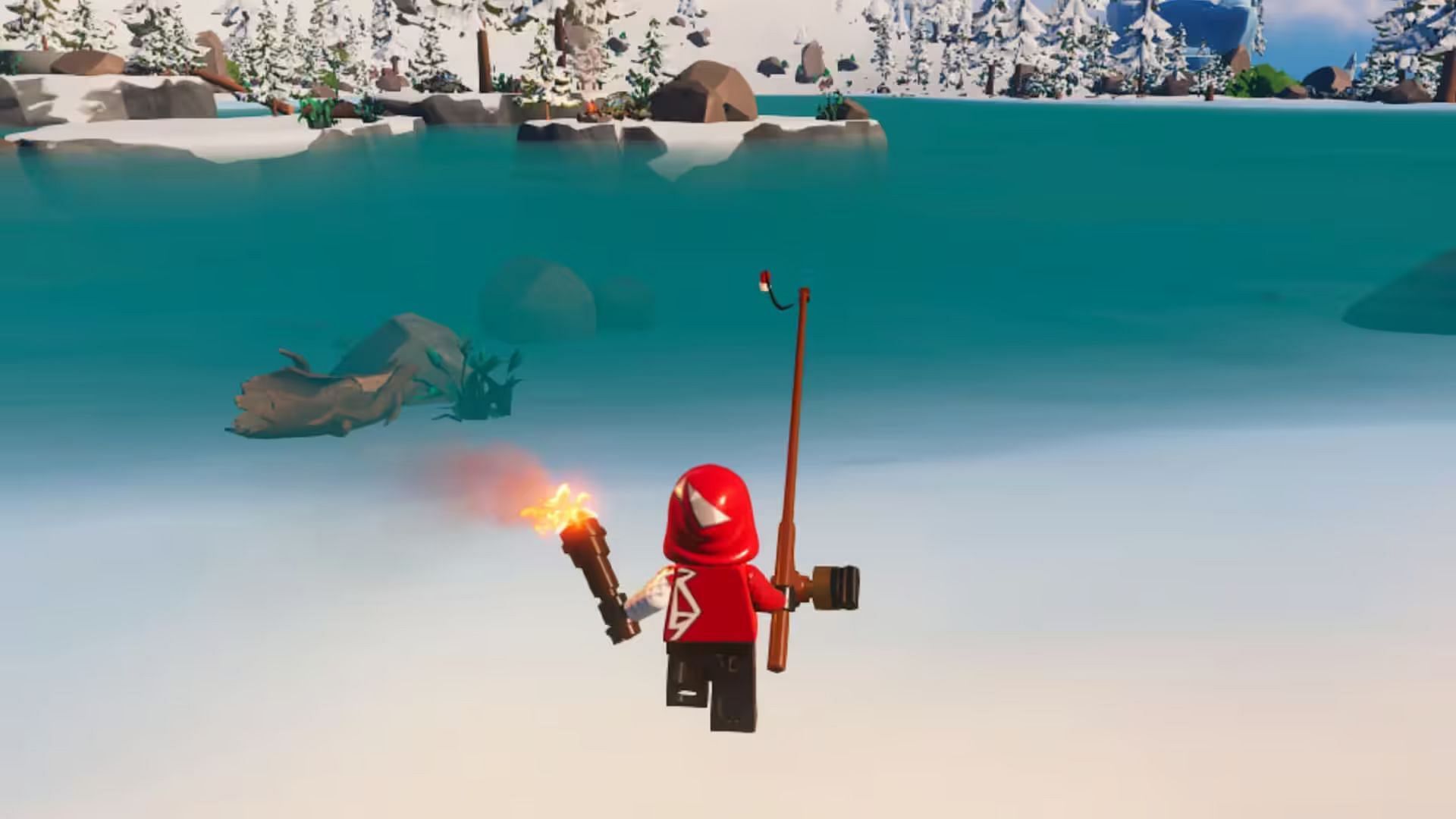 catch silver thermal fish in lego fortnite