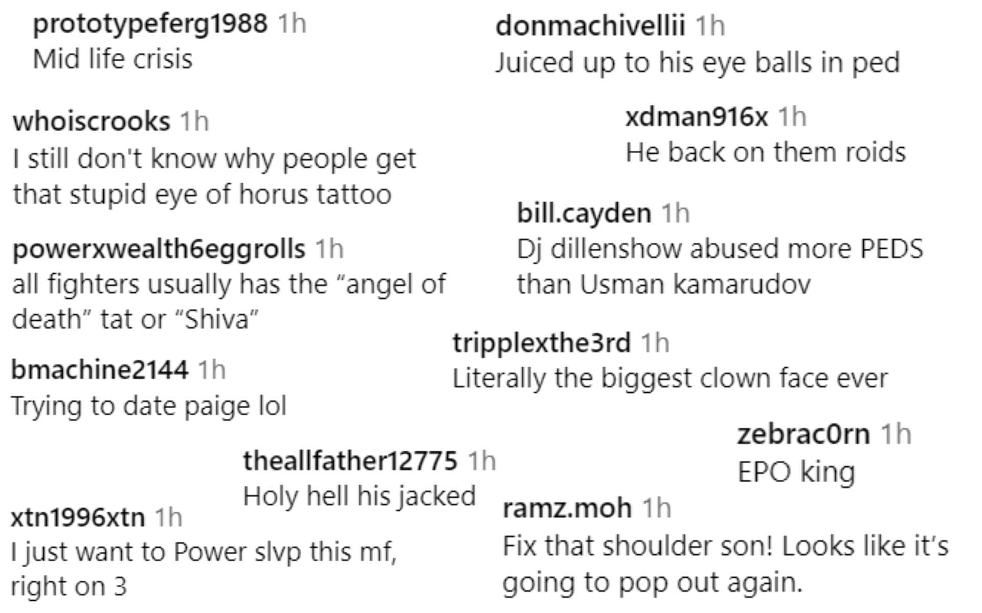 Screenshots of fan reactions