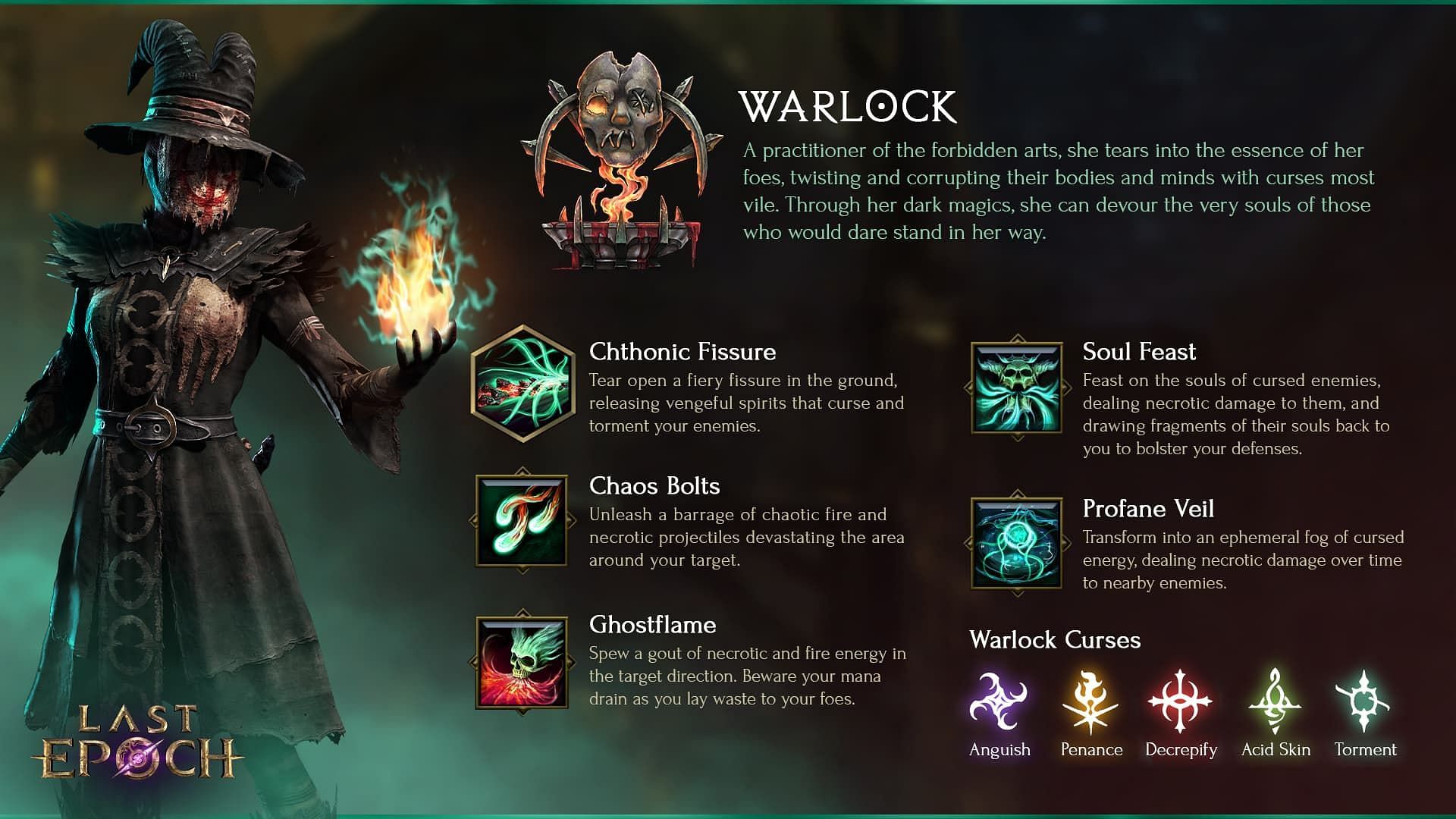 Warlock in Last Epoch (Image via Eleventh Hour Games)