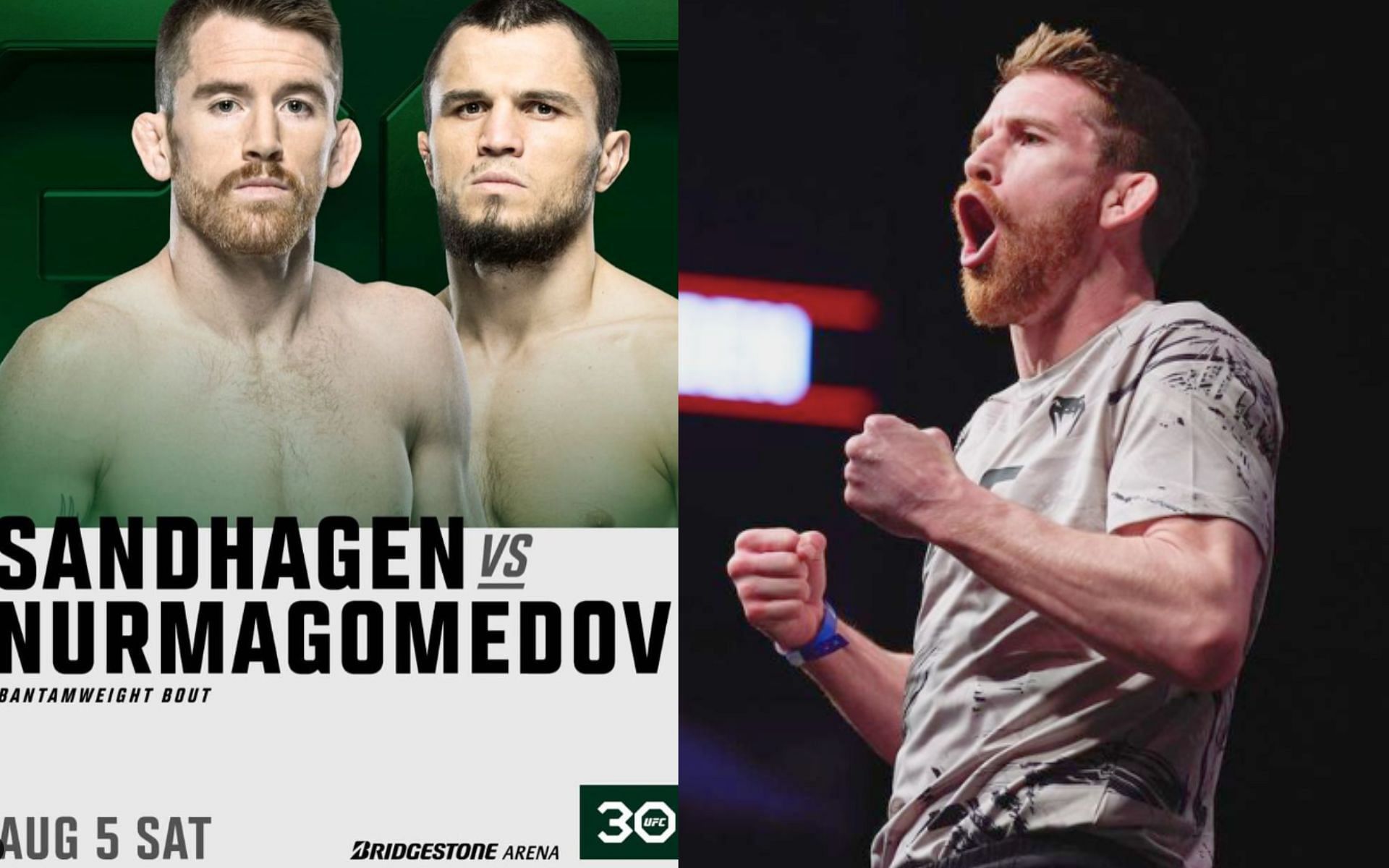 Cory Sandhagen (right) lifts the lid on whether he will face Umar Nurmagomedov (left) after his recent fight announcement [Images Courtesy: @corysandhagenmma and @umar_nurmagomedov on Instagram]