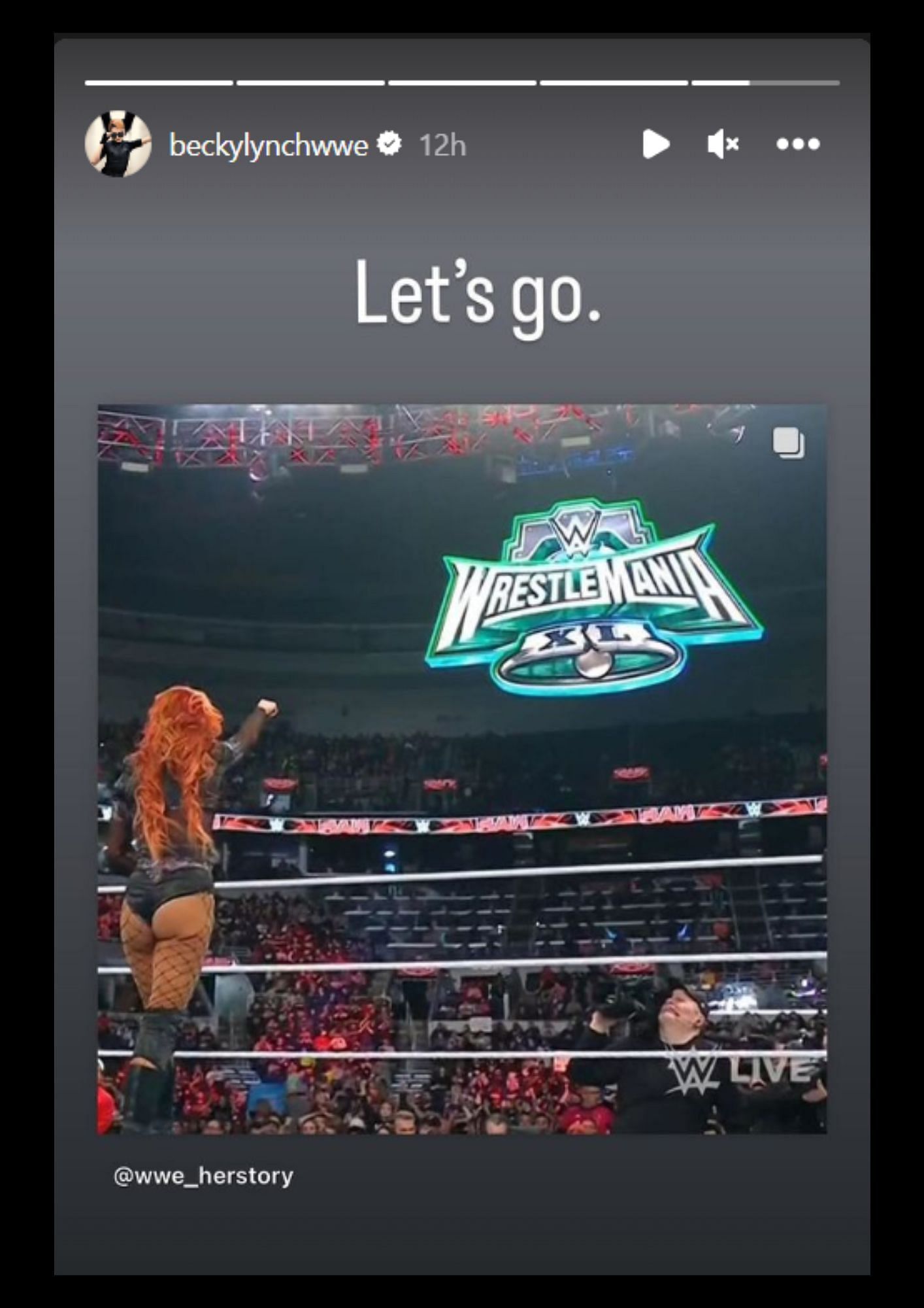 Becky Lynch&#039;s Instagram story