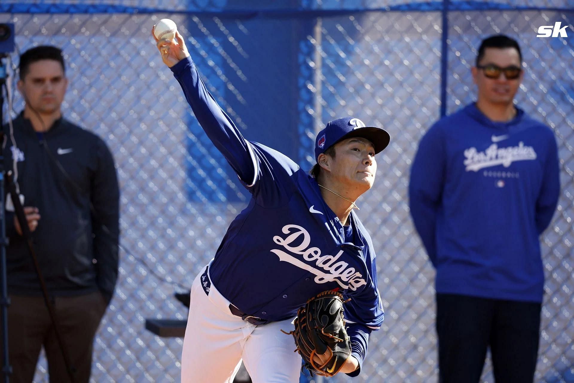 Yoshinobu Yamamoto impresses the Dodgers in his practise session. 