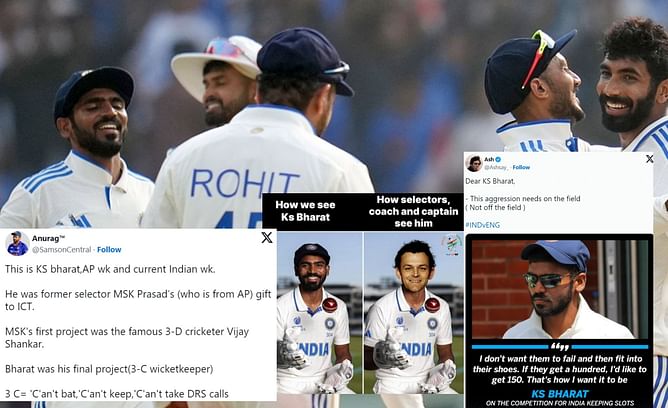 "The worst wicketkeeper to play for India" - Fans roast KS Bharat after he fails yet again with bat in 2nd IND vs ENG Test