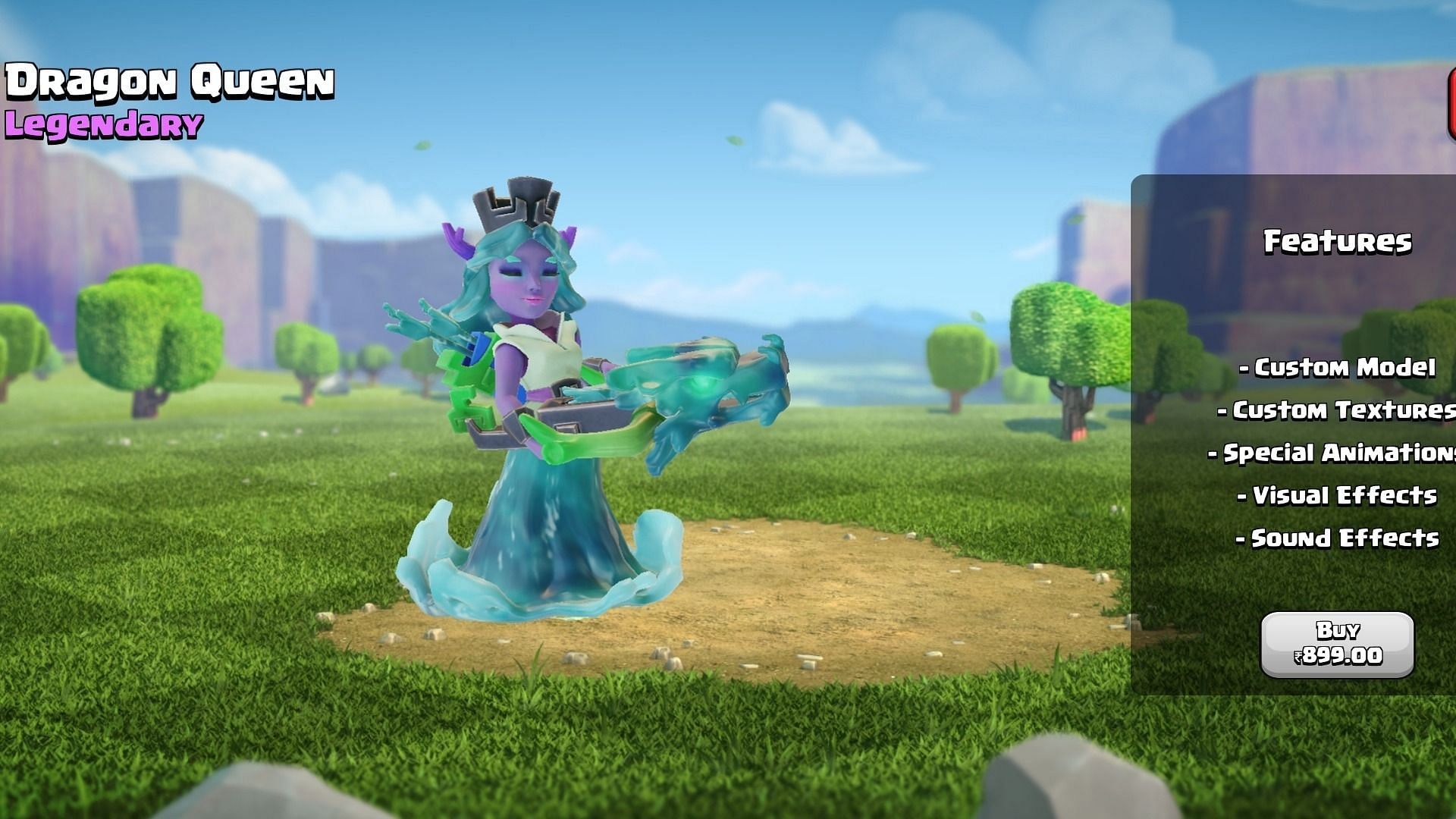 Get a chance to a free Dragon Queen skin (Image via Supercell)