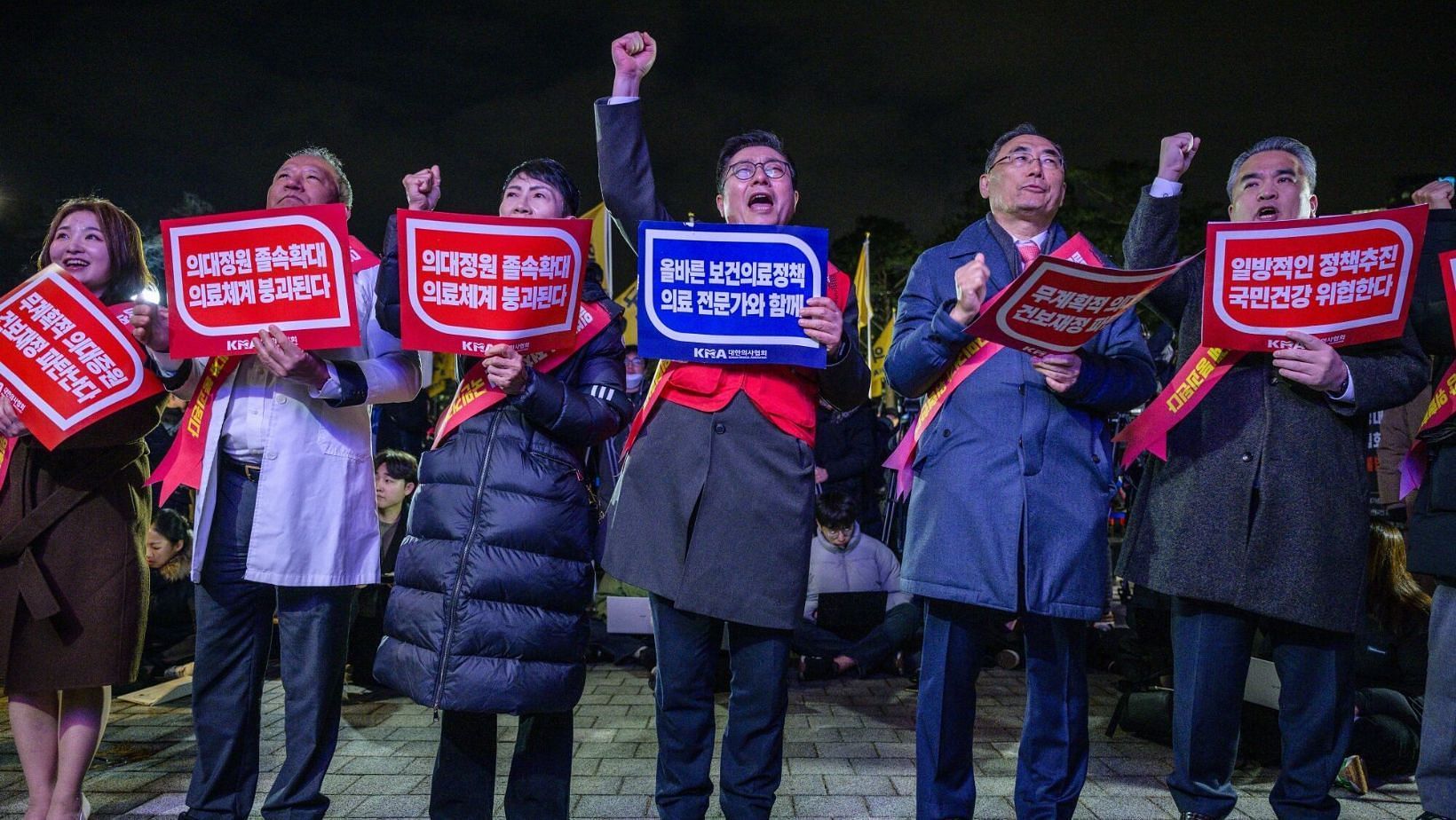 South Korea&#039;s 13,000 trainee doctors resigned in a protest against the government&#039;s plans for school admission quotas. (Images via X/@SohanAdhikary6)