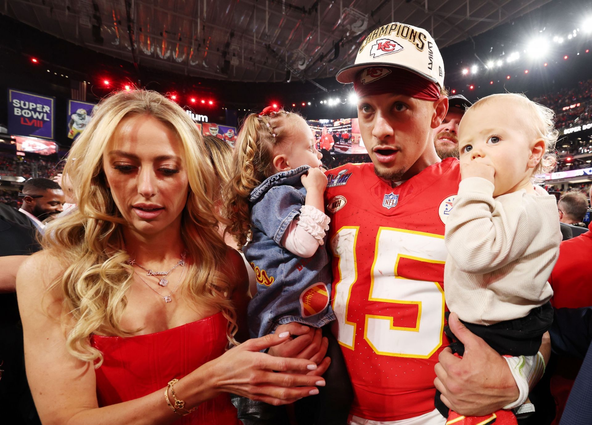 Patrick Mahomes at Super Bowl LVIII - San Francisco 49ers v Kansas City Chiefs