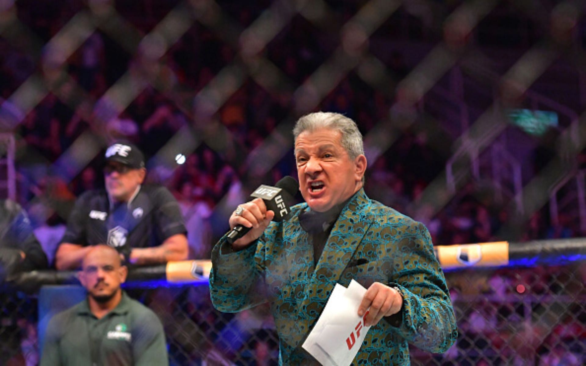 UFC Fight Tonight - Bruce Buffer at UFC event [Image courtesy: Getty]