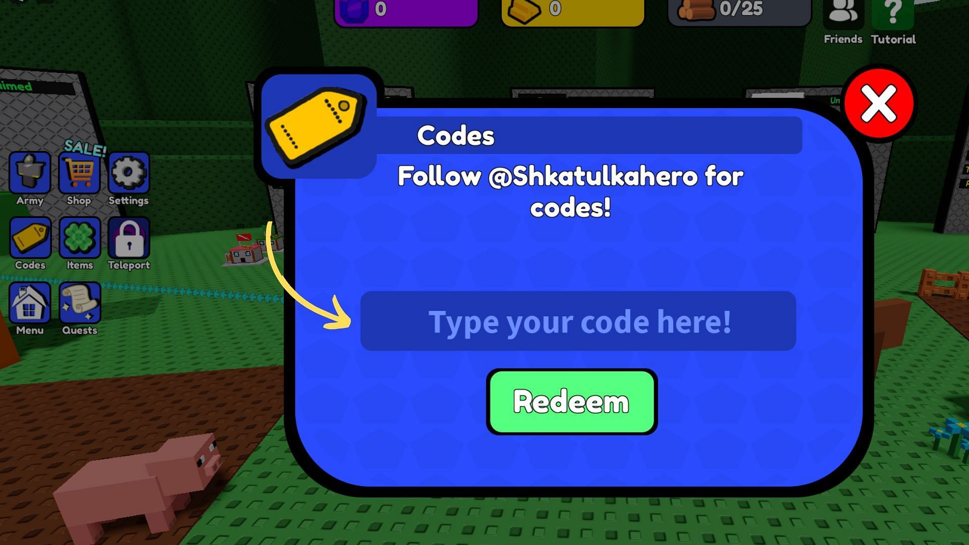Control Army code and how to redeem them (Image via Roblox and Sportskeeda)