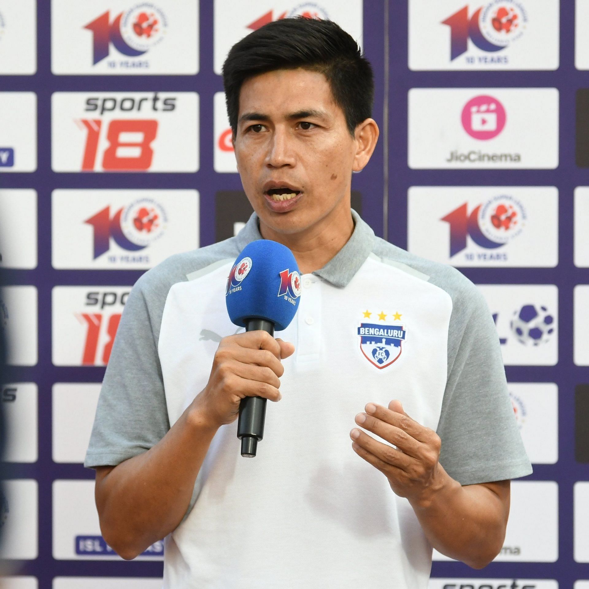 Bengaluru FC assistant coach Renedy Singh spoke to the media after the 2-1 win over Hyderabad FC. (BFC)