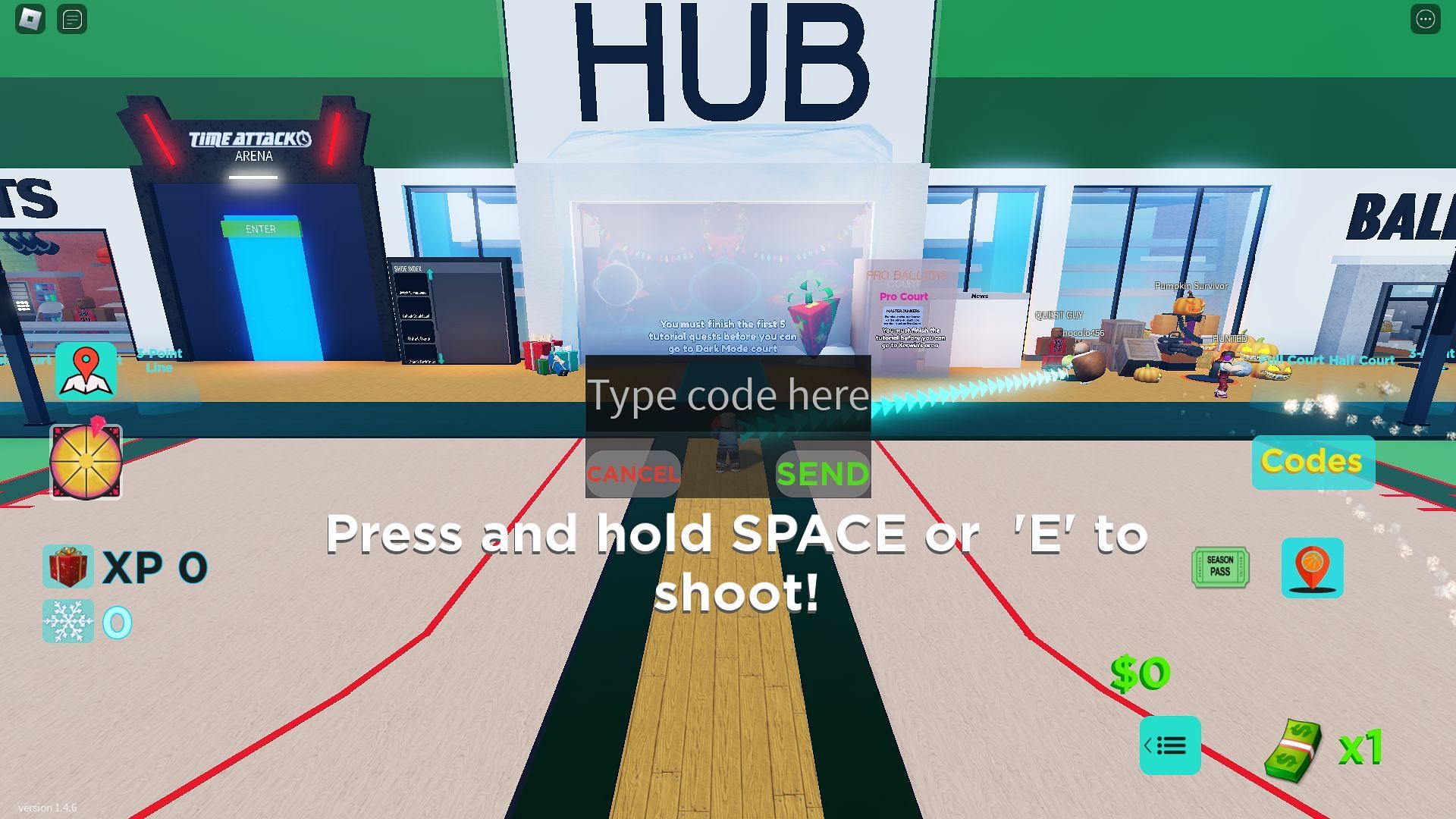 Active codes for Dunking Simulator (Image via Roblox)