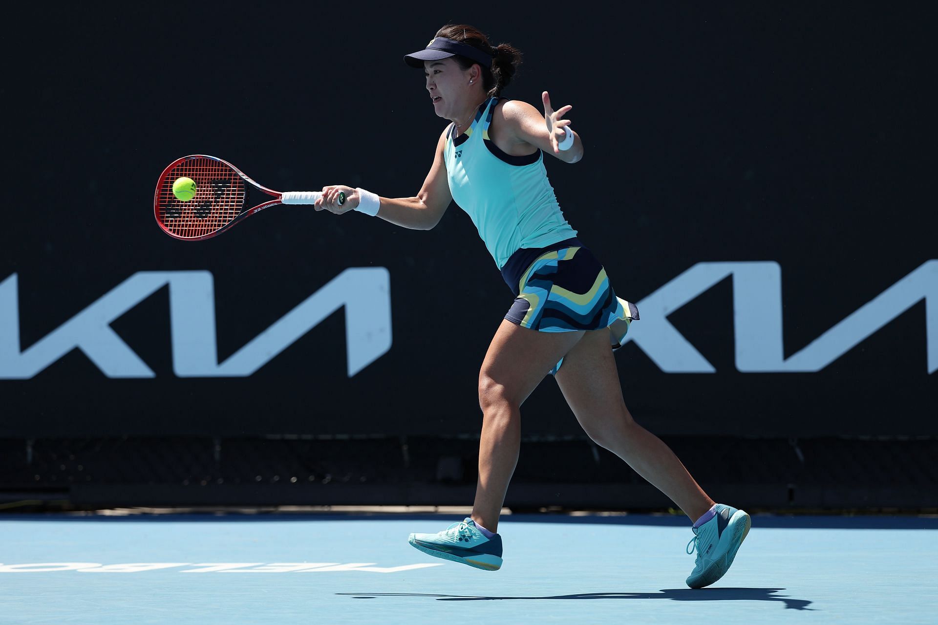 Zhu Lin in action at the Australian Open