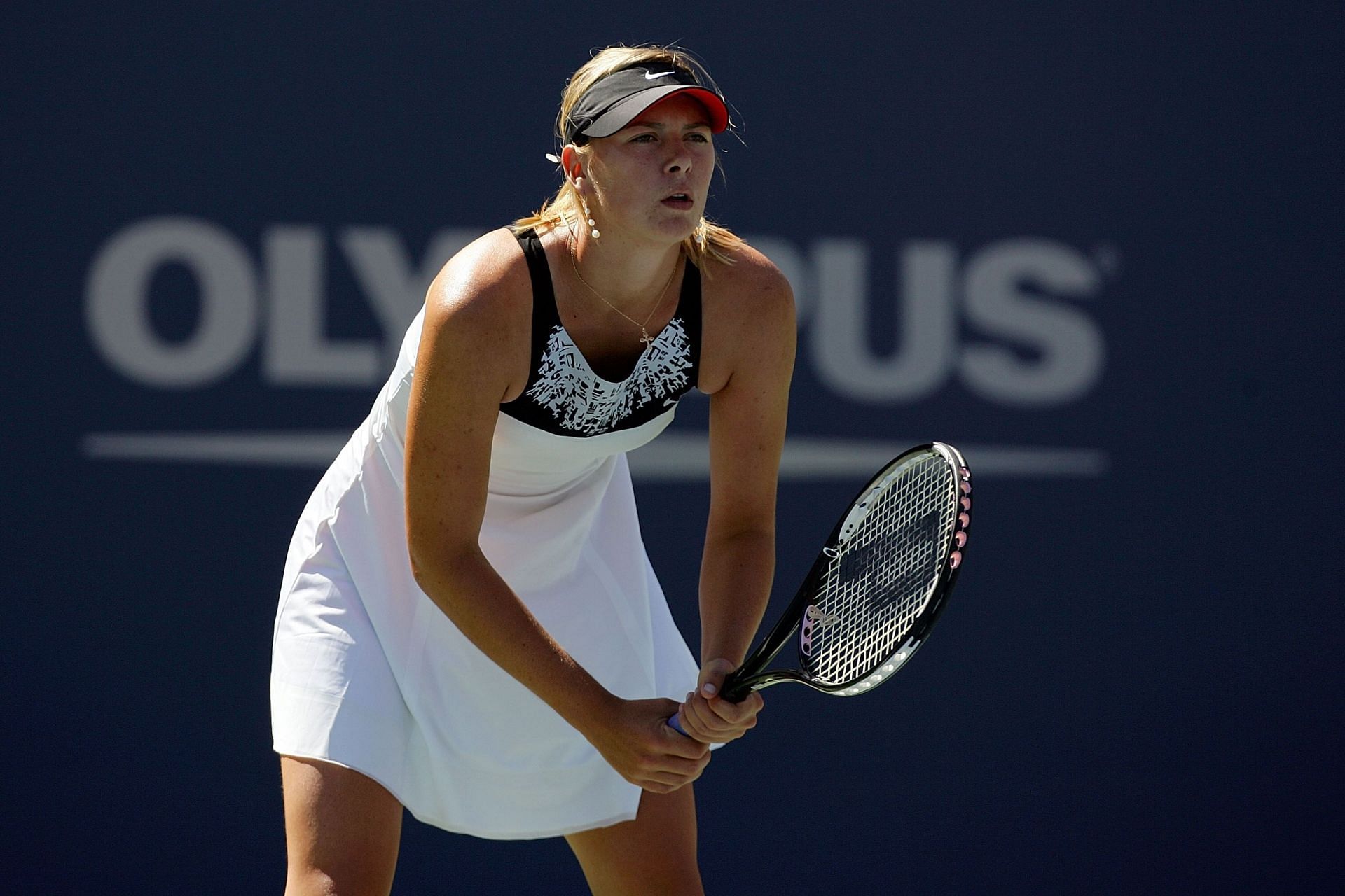 Maria Sharapova in action at the 2007 US Open