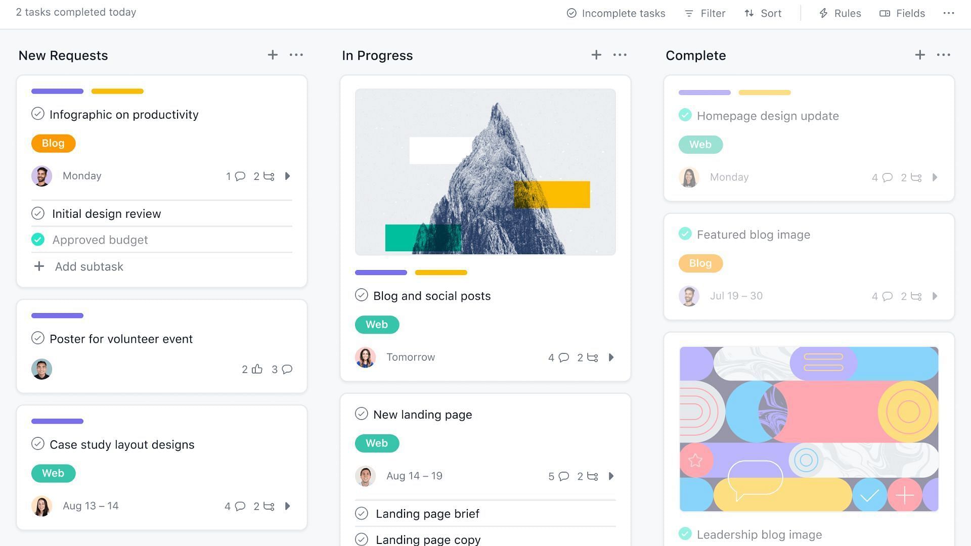 One of the best productivity apps for Windows (Image via Asana)