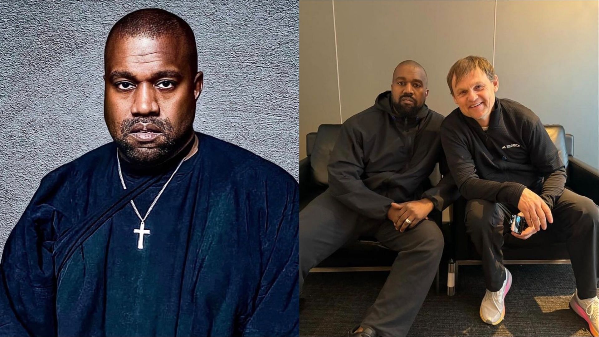 Kanye West talks about Adidas. (Images via Instagram/@kanyewest &amp; @yeezymafia)