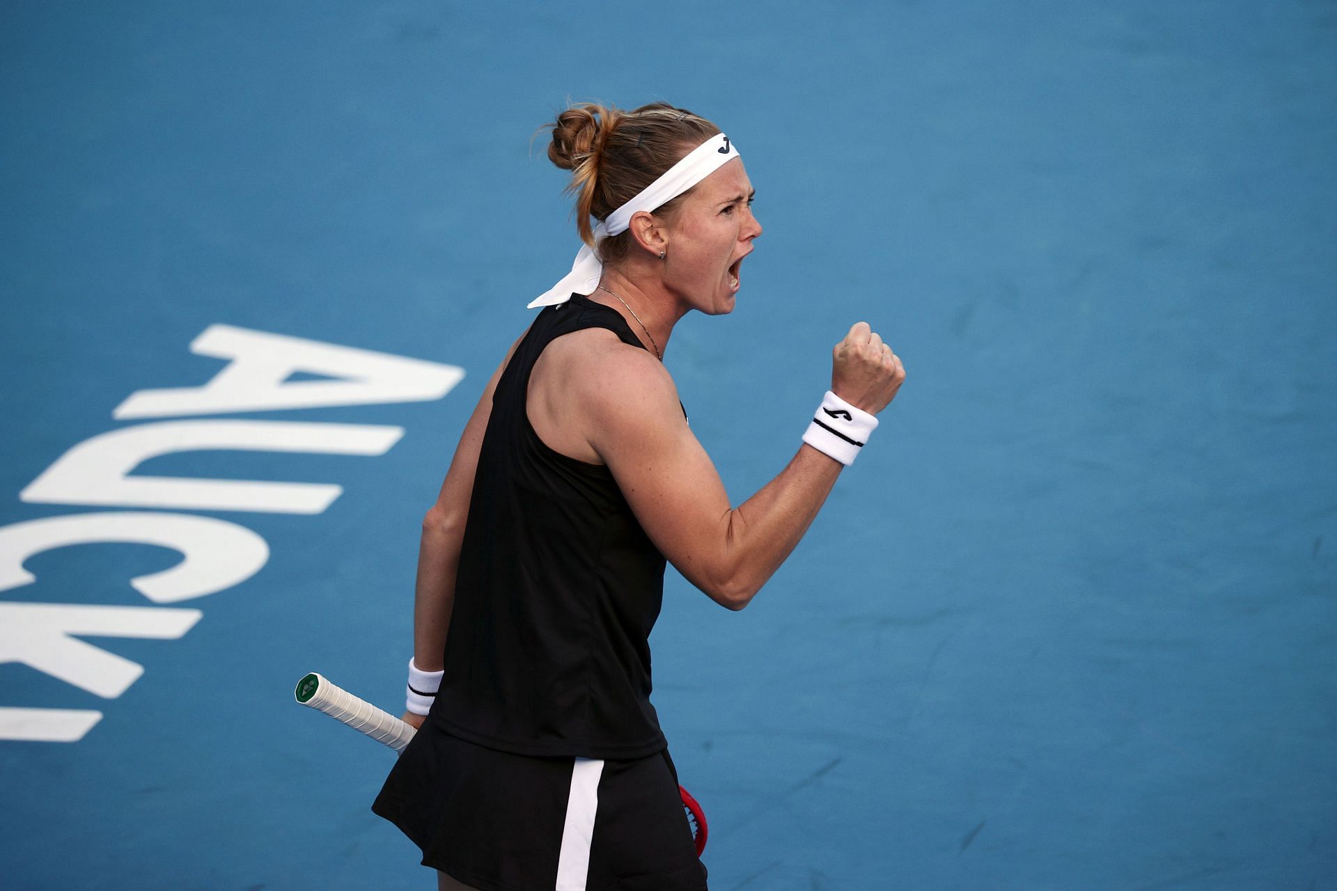 Marie Bouzkova at the 2024 Women&#039;s ASB Classic.