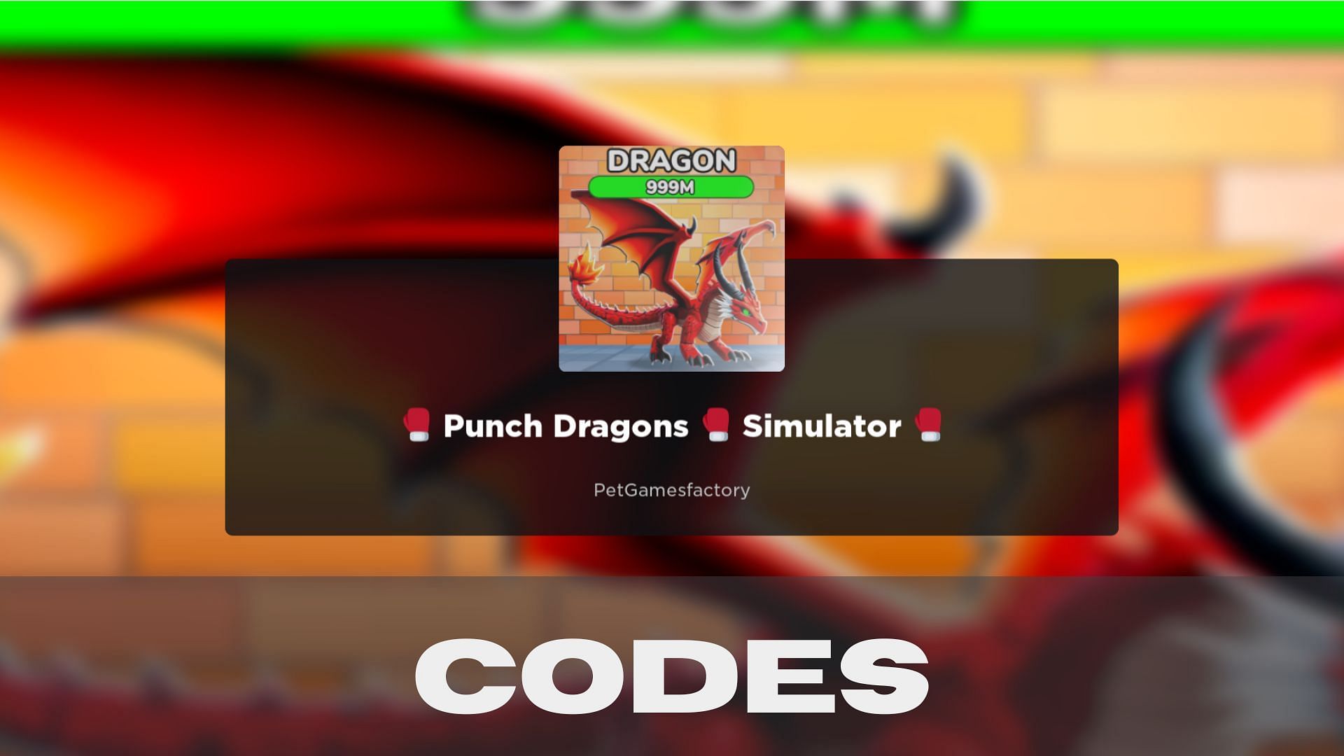 Punch Dragons Simulator codes