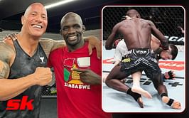 "Incredible win my brother" - Dwayne Johnson reacts to Themba Gorimbo's 32-second knockout win at UFC Vegas 85