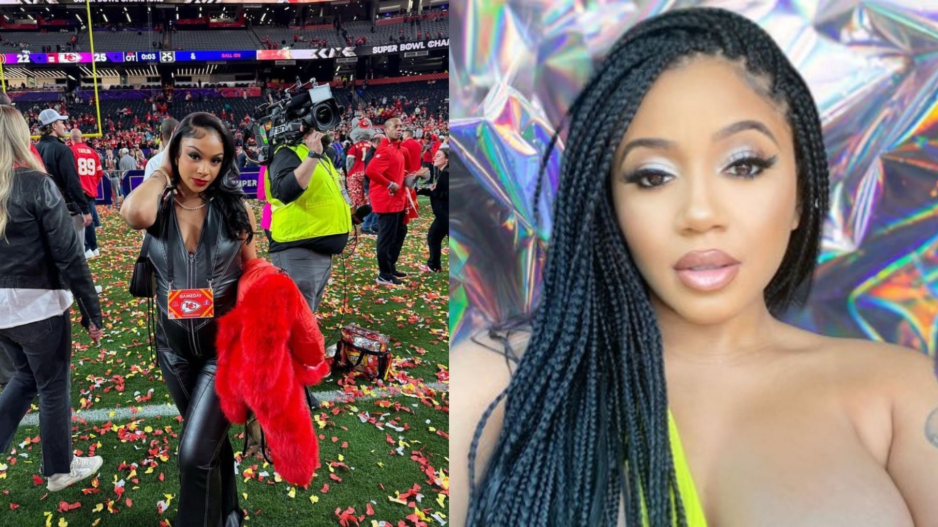 Two NFL WAGs had a disagreement on social media after Super Bowl LVIII.