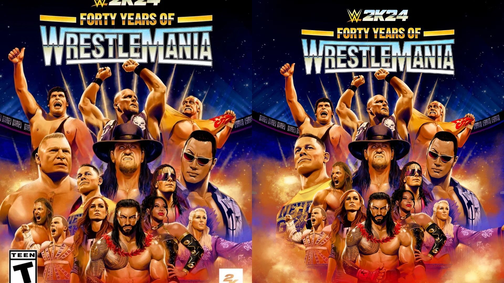 A noted former champion is no longer featured on the cover of the &quot;40 Years of WrestleMania&quot; edition. (Image via 2K Games)