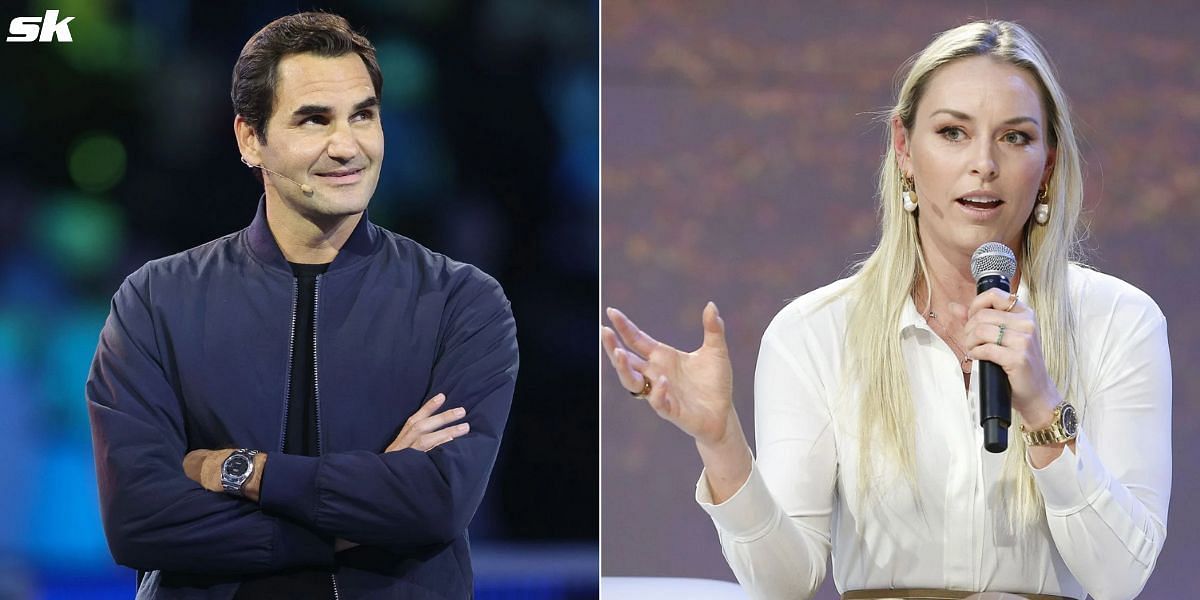 Roger Federer (L) and Lindsey Vonn (R)