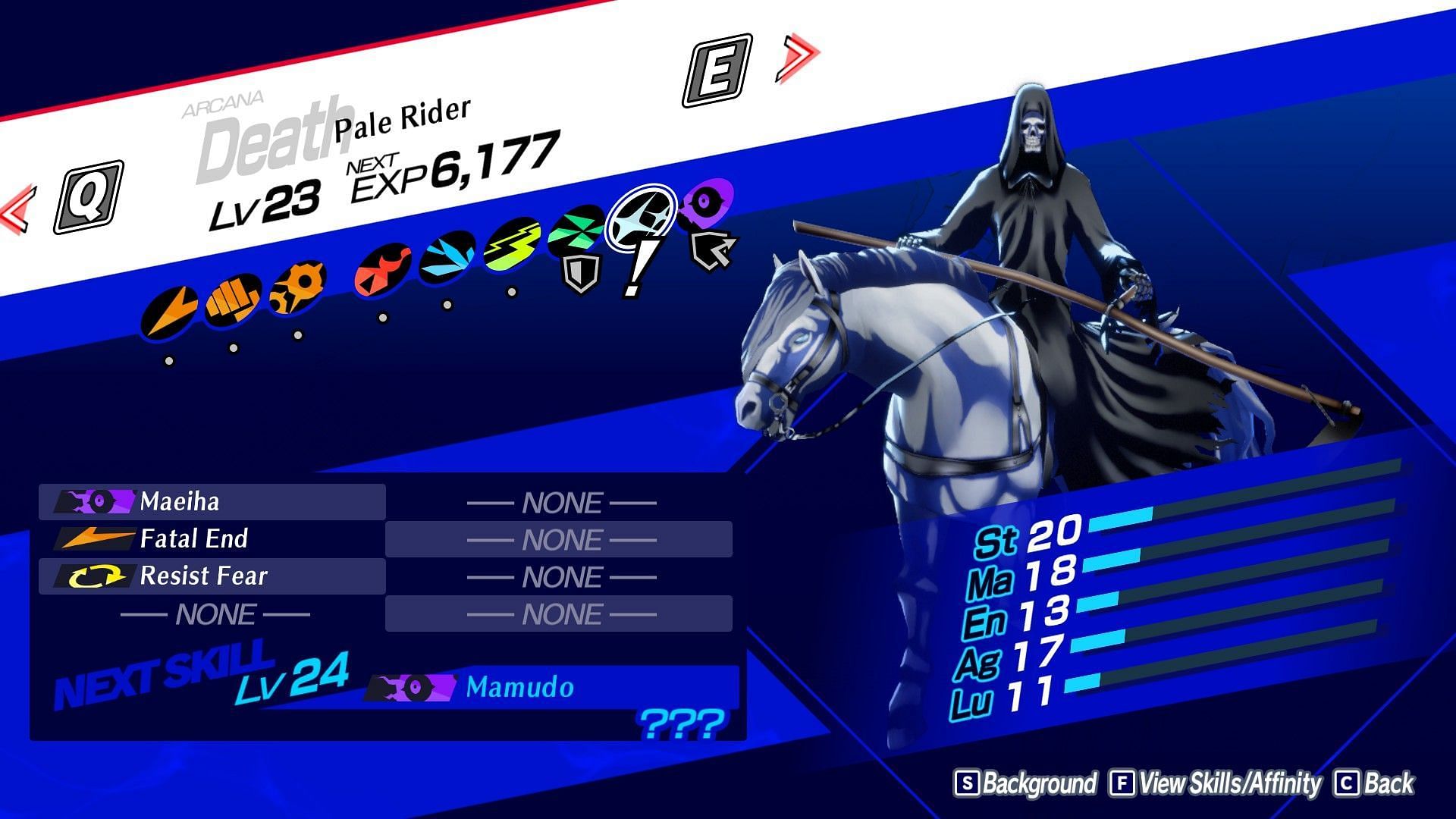 Pale Rider gives you access to a lot of Dark Spells (Image via Atlus)
