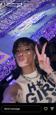 Harlow at the Super Bowl