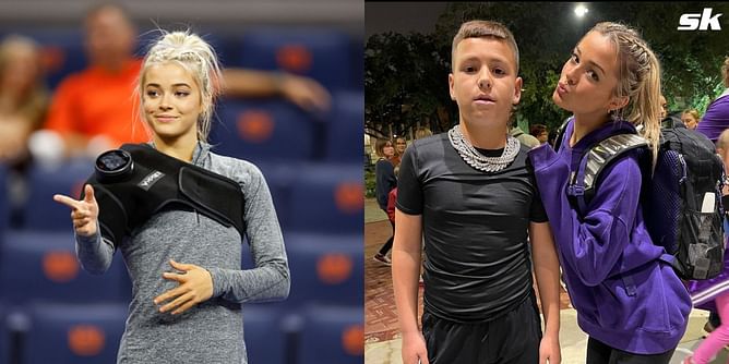 "Paul couldn't make it so I went to support Livvy" - TikTok sensation 'Baby Gronk' cheers on Olivia Dunne during LSU's gymnastics meet