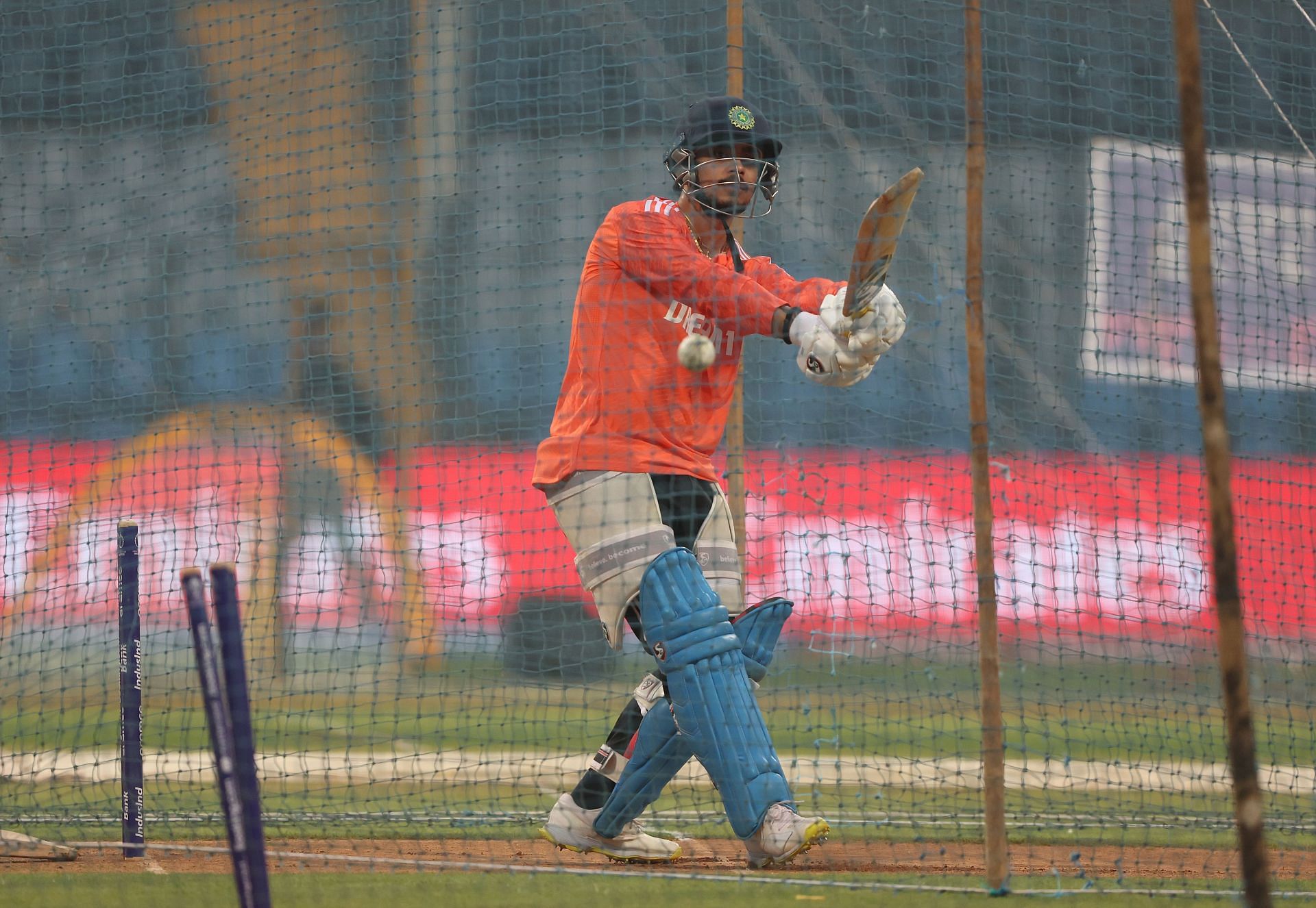 Ishan Kishan pictured during a net session