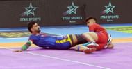 Yogesh with a failed tackle attempt. (Credits: PKL)
