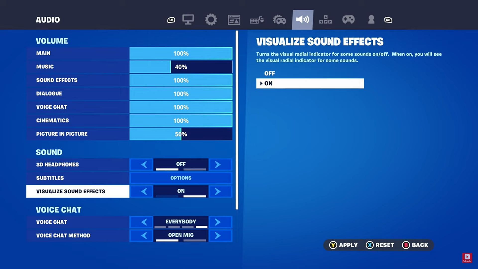 Visualize Sound Effects (Image via YourSixGaming on YouTube)