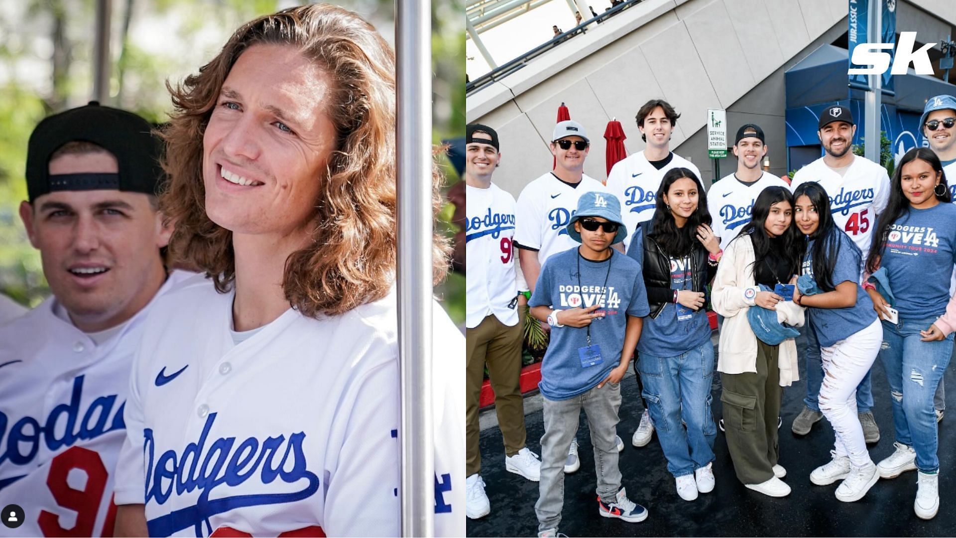 Dodgers stars visit Universal Studios with children during Dodgers Love L.A. Community tour