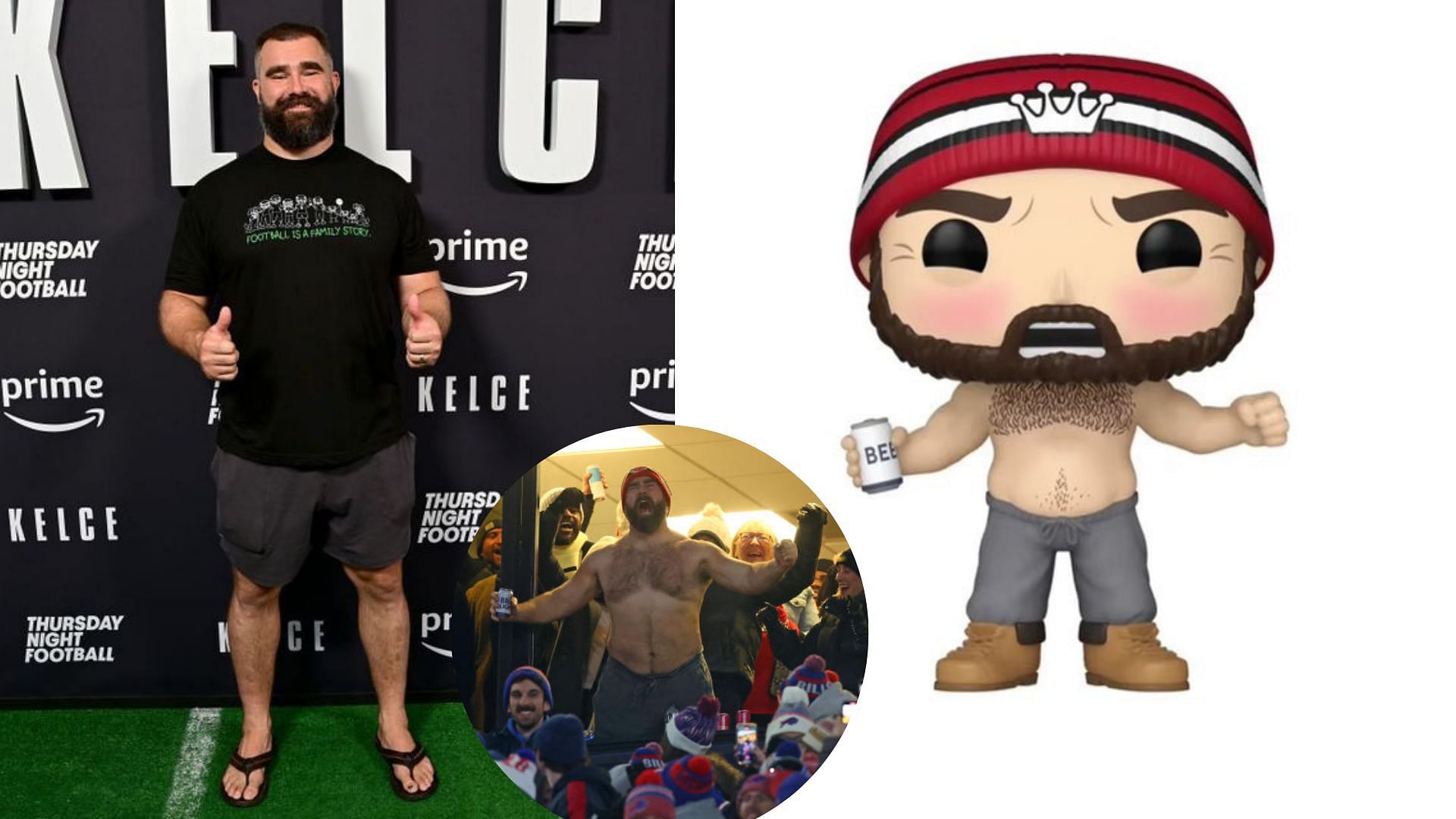 Report: Jason Kelce raises $135,000 selling merch from viral shirtless appearance at Chiefs vs Bills for Buffalo children&rsquo;s hospital