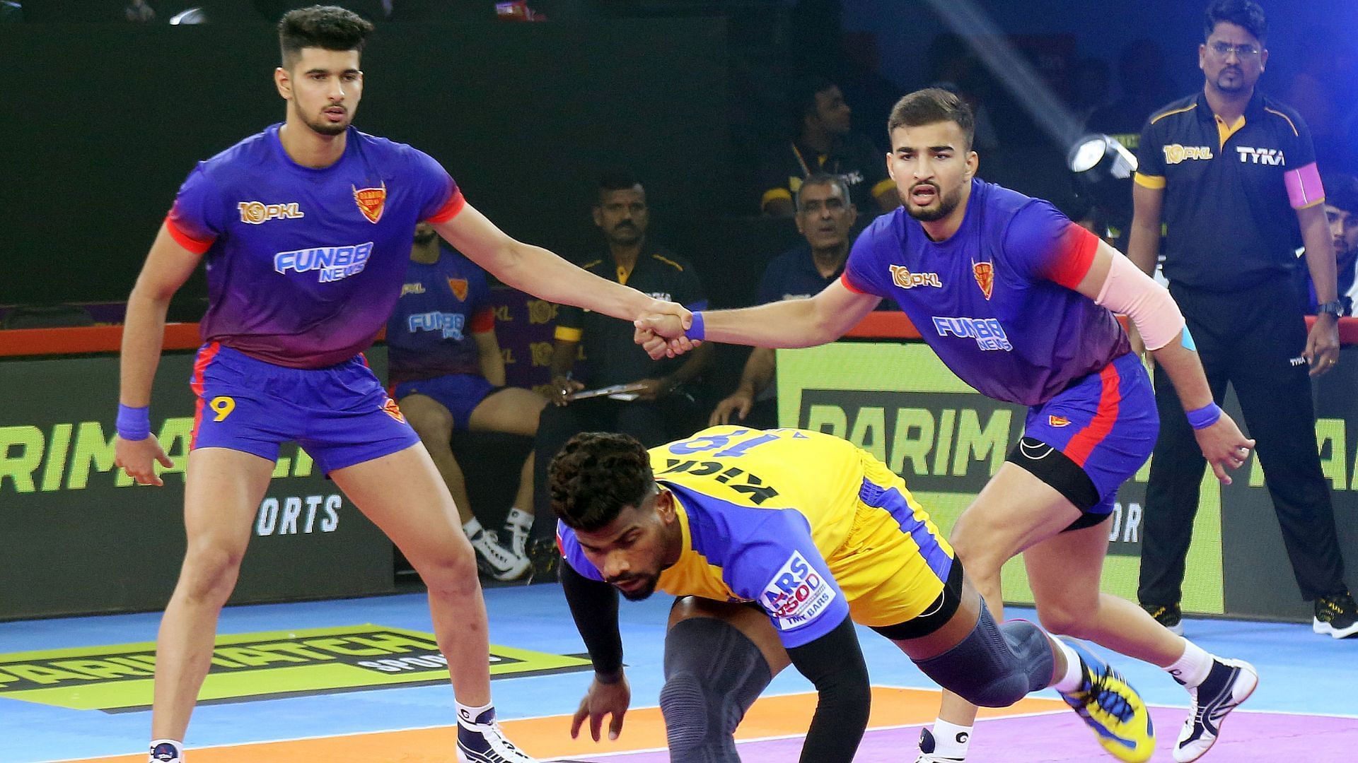 Dabang Delhi vs Tamil Thalaivas (image via PKL)