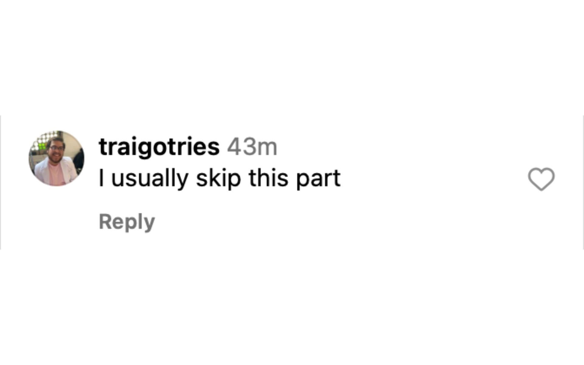 Fan commenting beneath a video of Alex Pereira and Polyana Viana grappling [via @jstbld on Instagram]