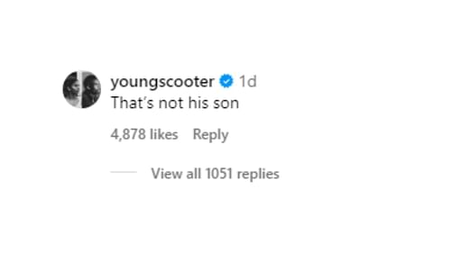 Young Scooter's comment on the video.