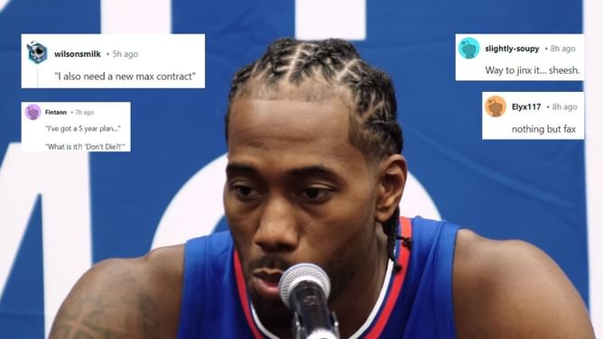 “I also need a new max contract”: Kawhi Leonard’s witty response to season-long availability draws hilarious reactions from NBA fans