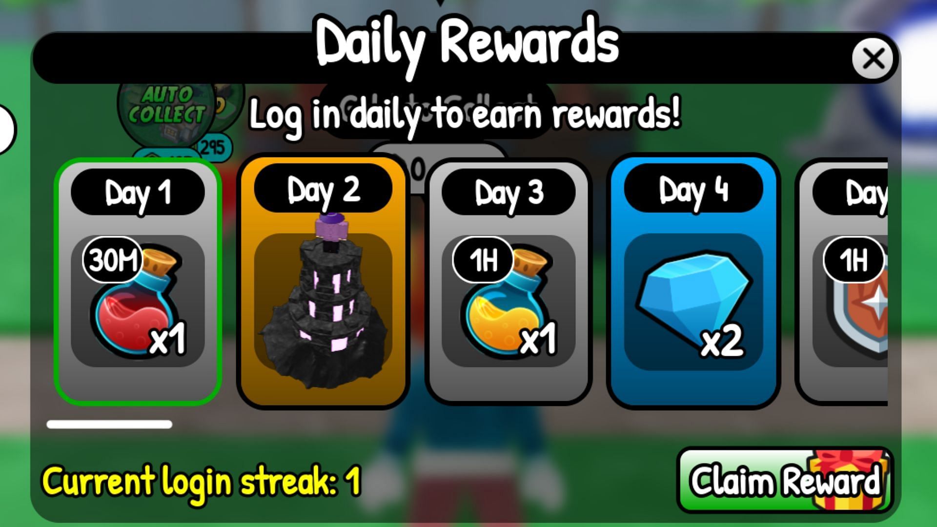 Village Defense Tycoon daily rewards (Image via Roblox)