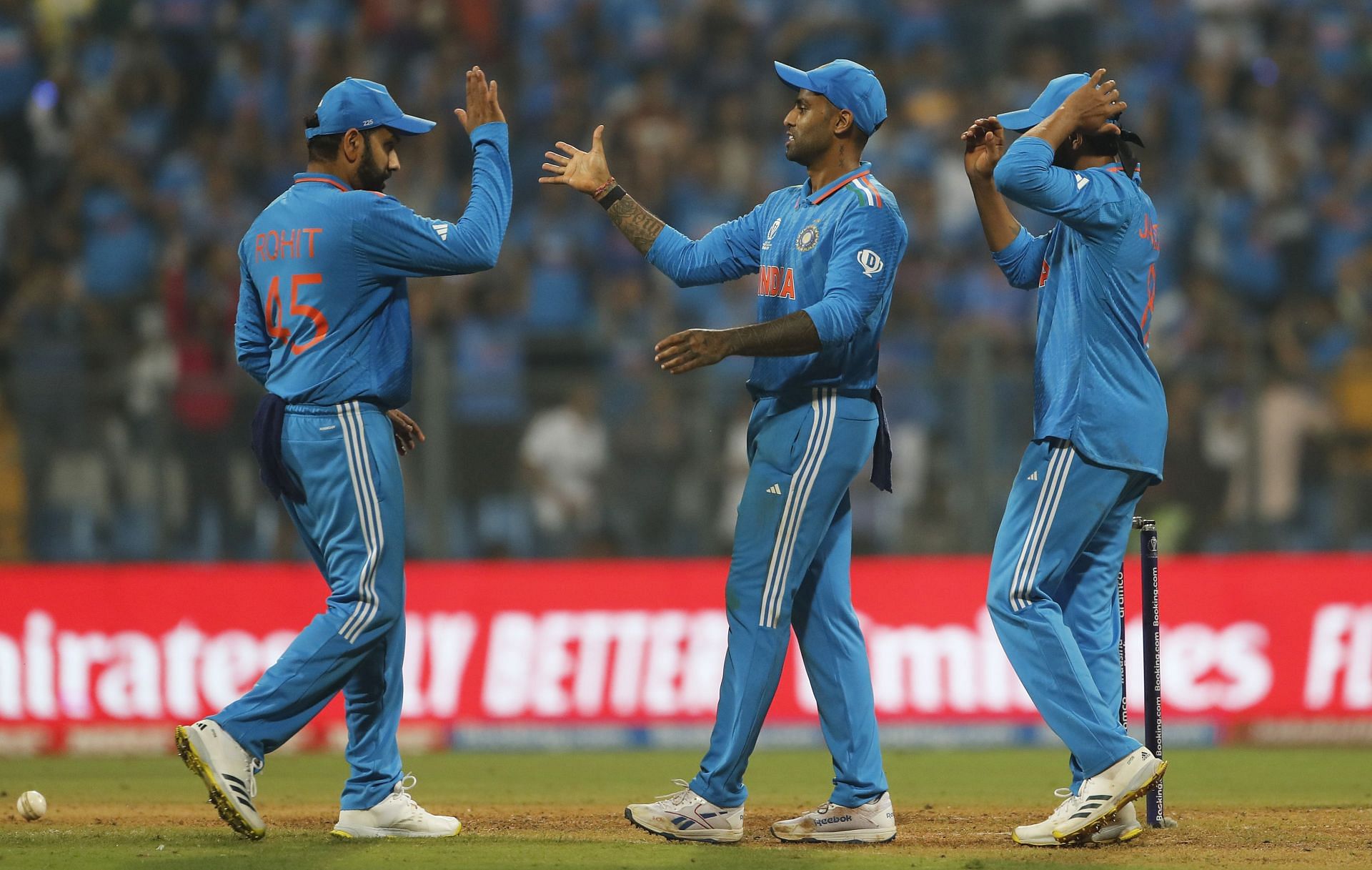 Indian players celebrate a wicket. (Pic: Getty Images)