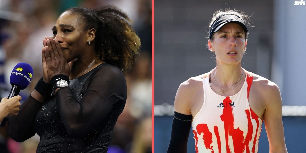 Serena Williams (L) and Andrea Petkovic (R)