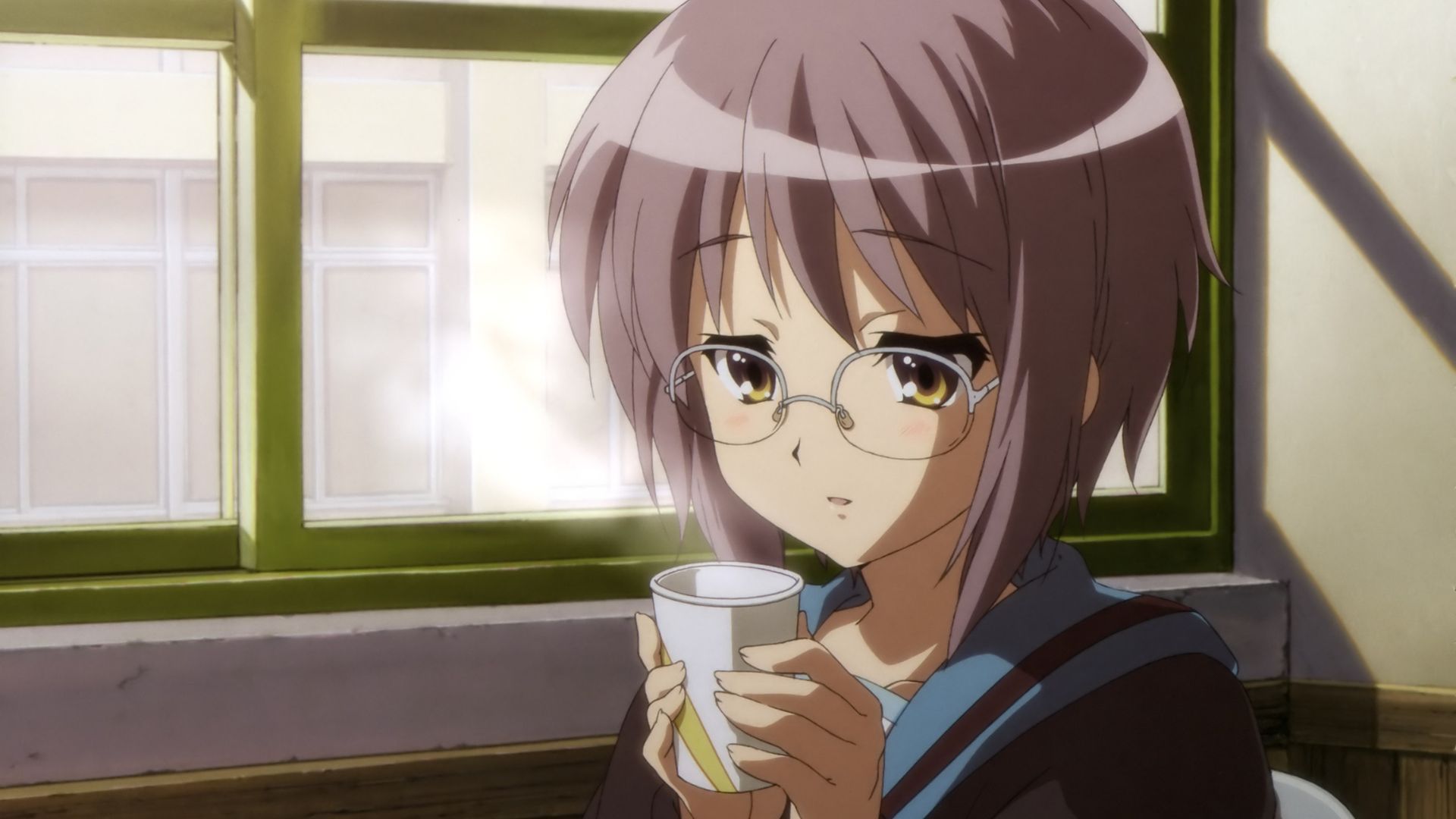 Yuki Nagato from The Melancholy of Haruhi Suzumiya (Image via Kyoto Animation)