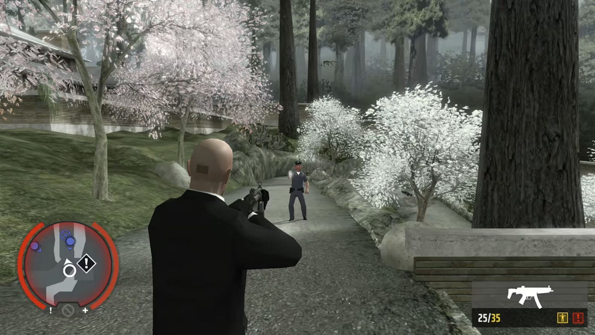 The dynamic minimap&#039;s addition is one of the best aspects of Hitman Blood Money Reprisal (Image via Feral Interactive)