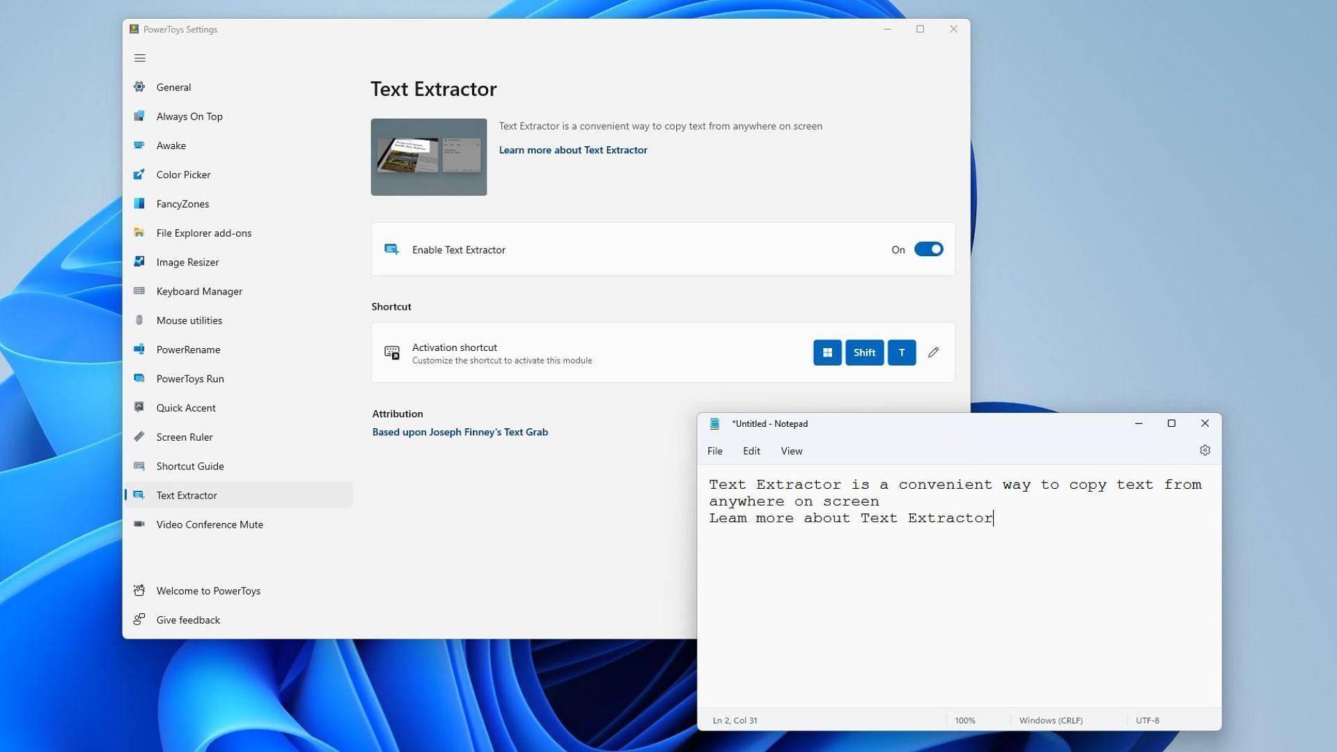 Text Extractor is one of the best Powertoys tools (Image via X/@JenMsft)