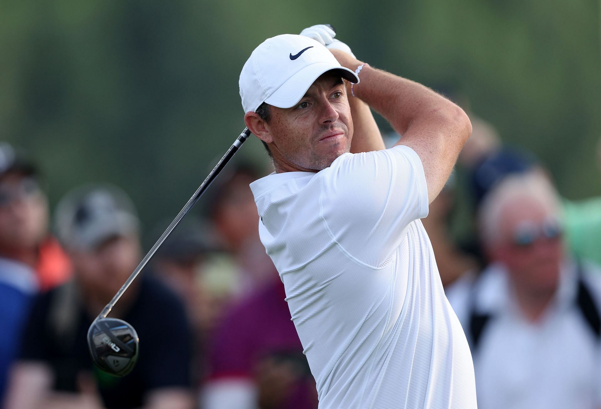 Rory McIlroy during the 2024 Hero Dubai Desert Classic, Day Four