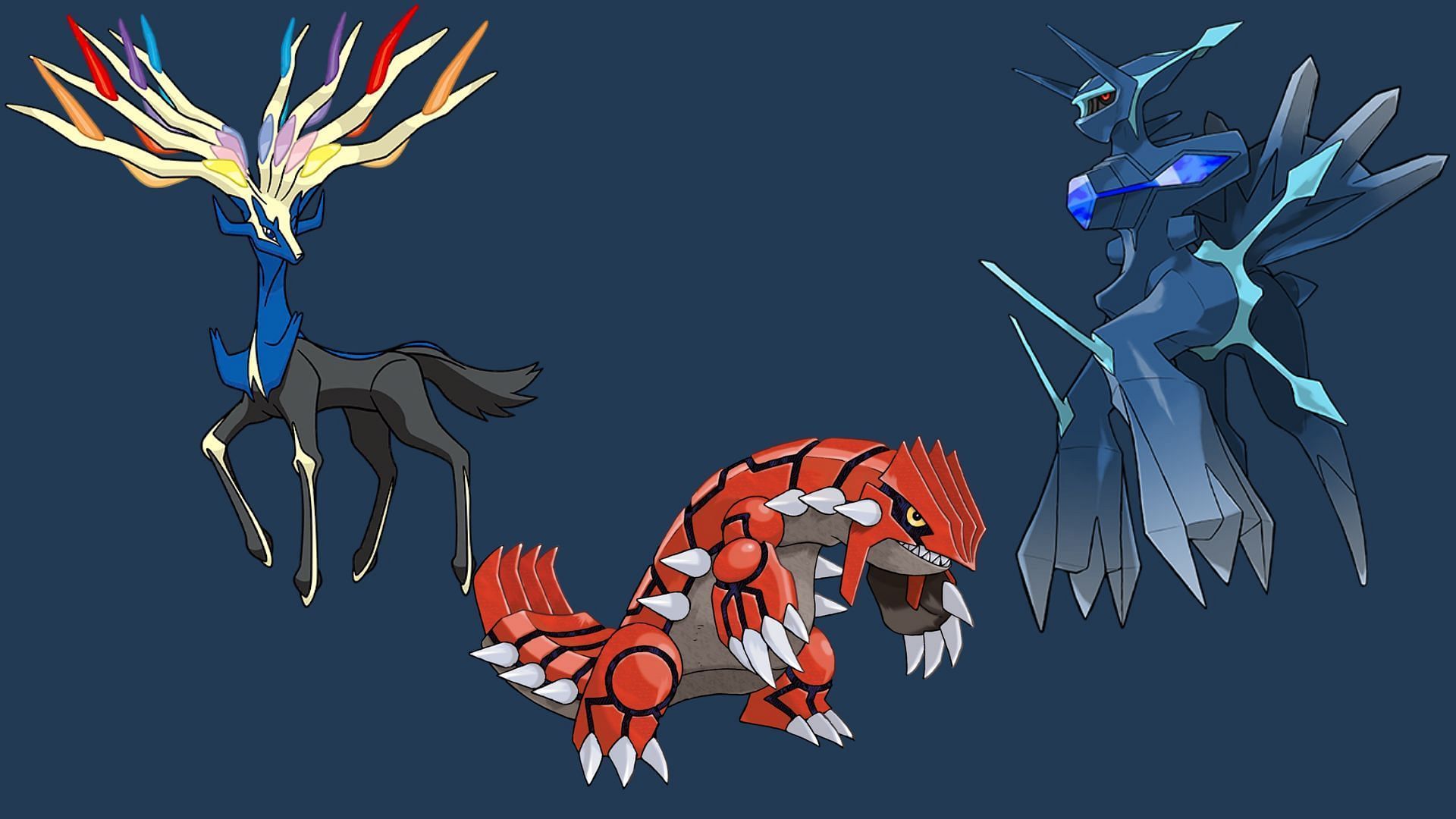 Origin Forme Dialga, Groudon, and Xerneas (Image via TPC)