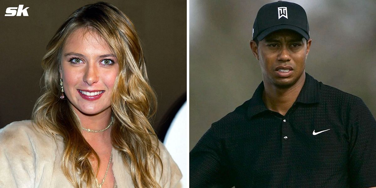 Maria Sharapova (L) and Tiger Woods