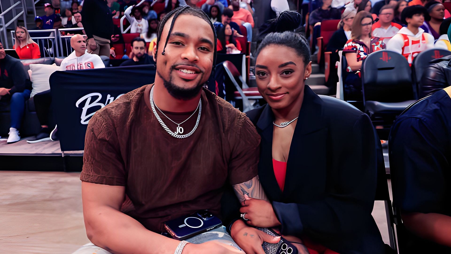 Simone Biles shares glimpses of date night with husband Jonathan Owens (Image via Getty)