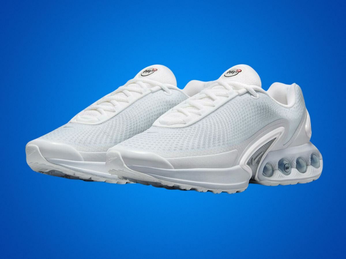 Nike Air Max Dn White/Metallic Silver sneakers (Image via YouTube/@ragnoupdates)