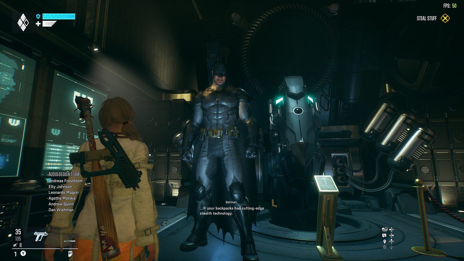 The Hall of Justice features many Easter eggs and call-backs to Rocksteady&#039;s previous games (Image via Rocksteady Studios)