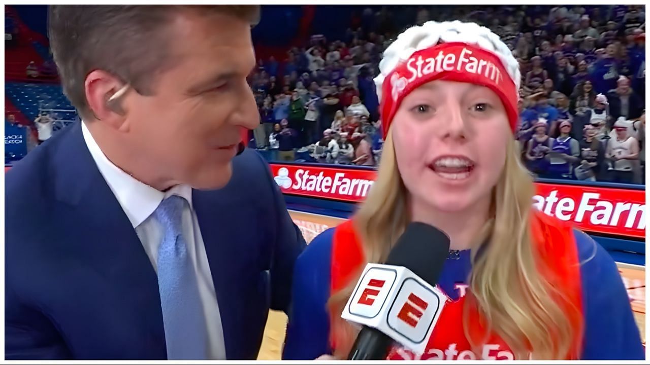 Kansas freshman Ellie McCarville made a remarkable half-court shot nets her $19,000 jackpot